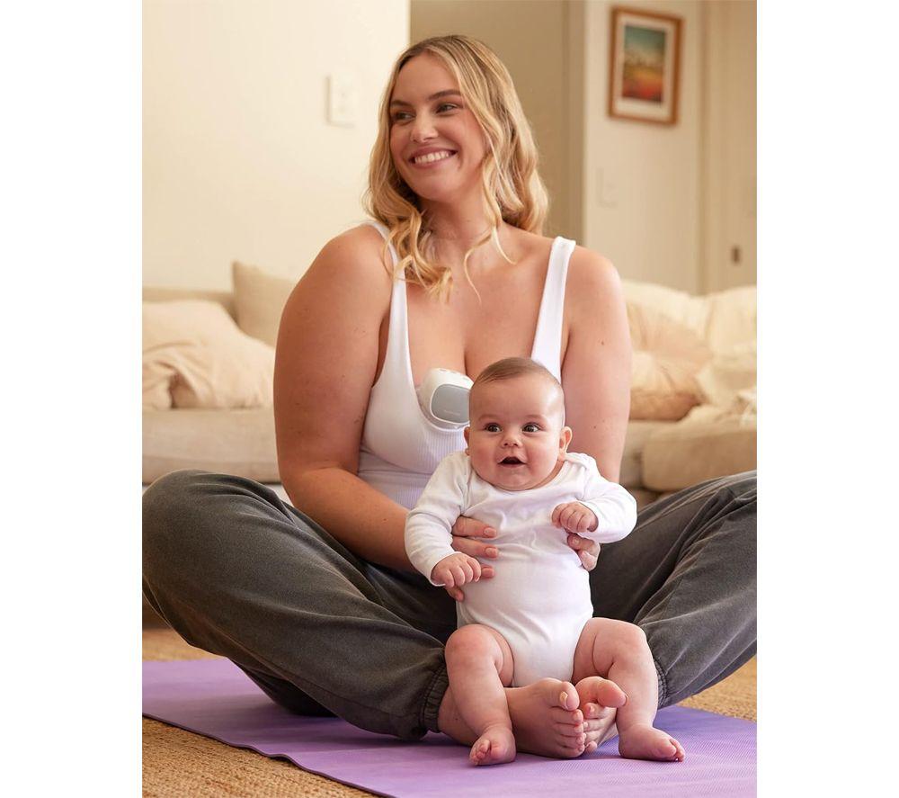MOMCOZY S9 Pro Double Electric Wearable Breast Pump - White & Grey image number 10 of 17