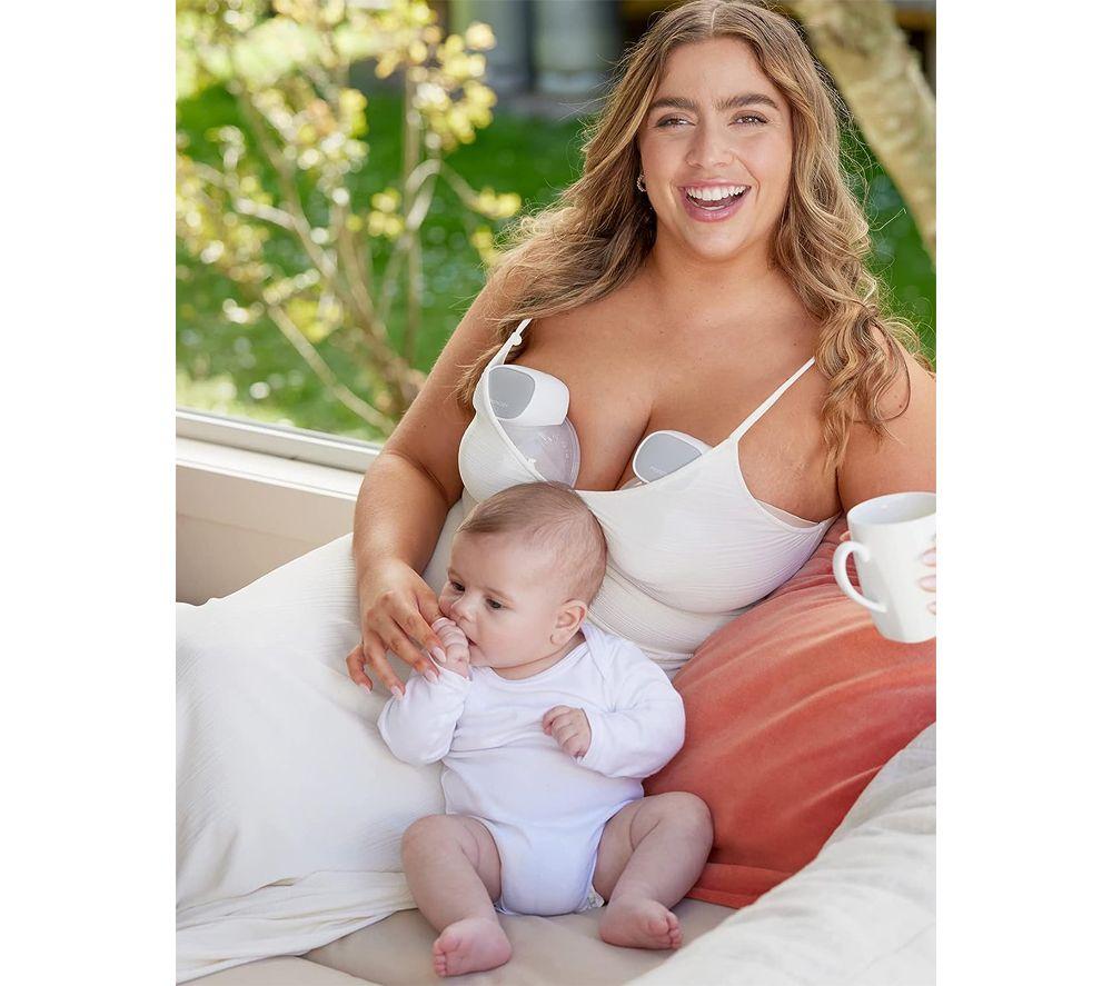 MOMCOZY S9 Pro Double Electric Wearable Breast Pump - White & Grey image number 12 of 17