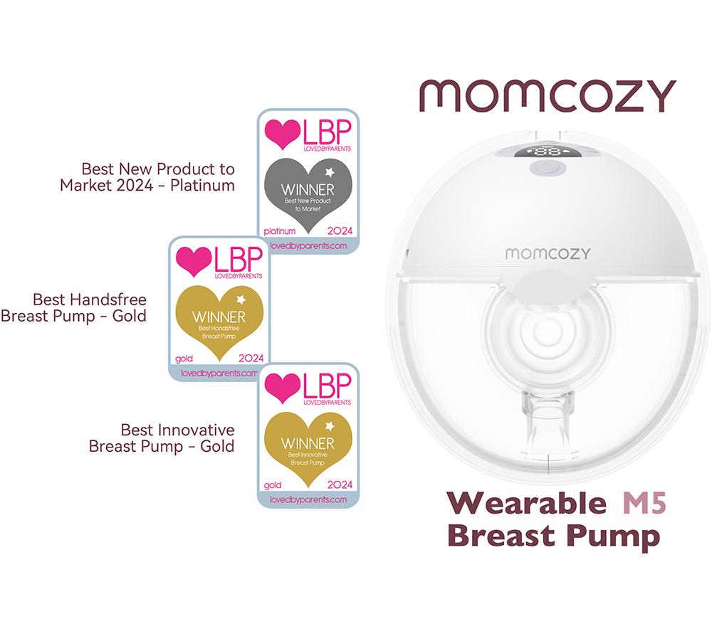 MOMCOZY All-in-one M5 Electric Wearable Breast Pump - Quill Grey image number 8 of 8