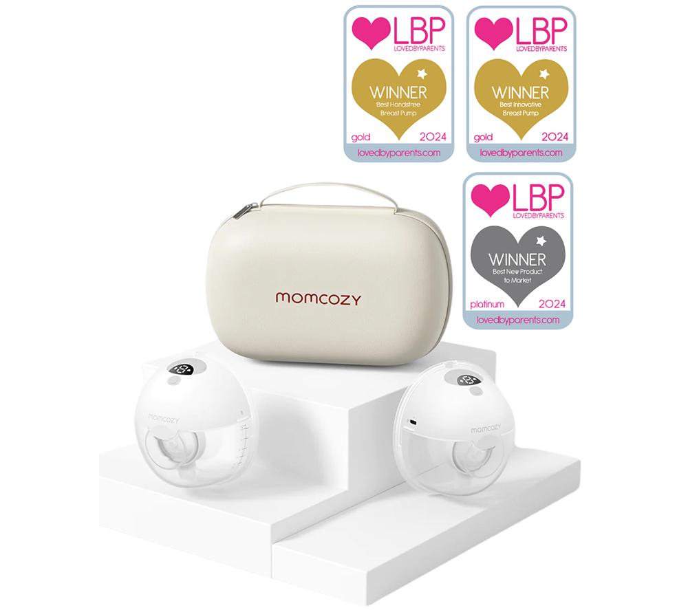 MOMCOZY All-in-one M5 Electric Wearable Double Breast Pump - Quill Grey image number 10 of 10