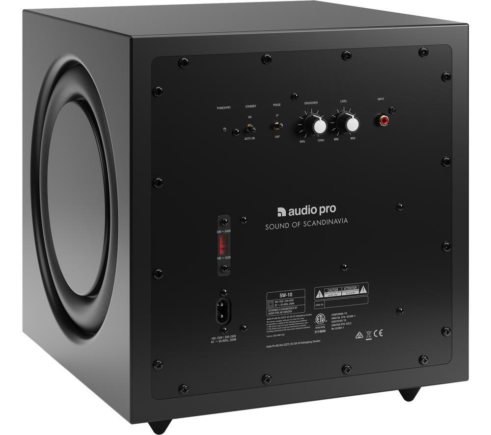 AUDIO PRO SW-10 Subwoofer - Black image number 3 of 5