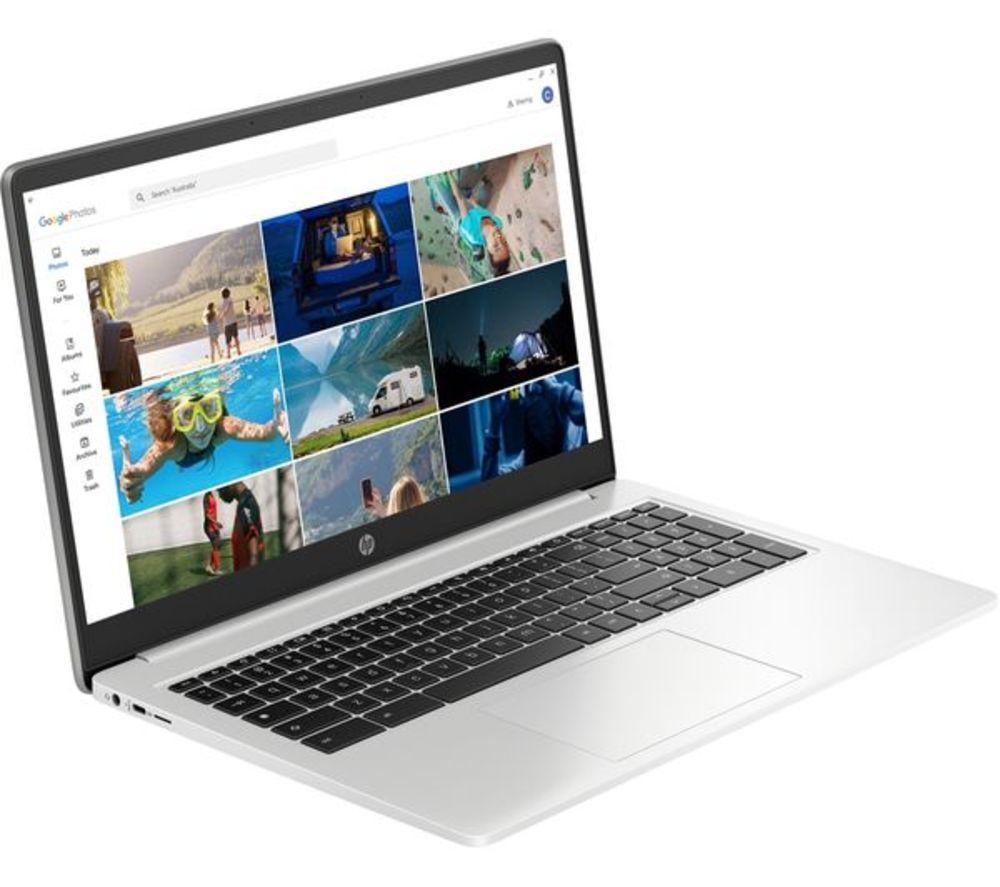 HP 15a-na0500sa 15.6" Refurbished Chromebook - Intel®Pentium, 128 GB eMMC, Silver (Excellent Condition), Silver/Grey