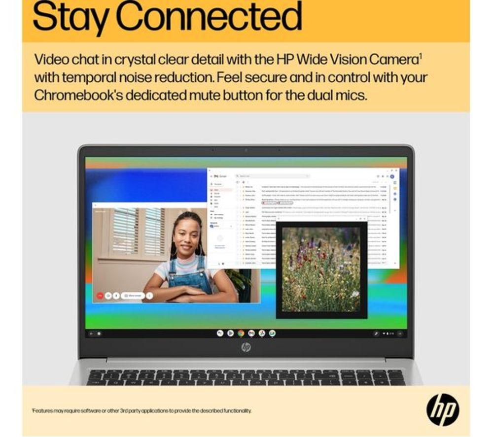 HP 15a-na0500sa 15.6" Refurbished Chromebook - Intel&reg; Pentium&reg;, 128 GB eMMC, Silver (Excellent Condition) image number 8 of 20