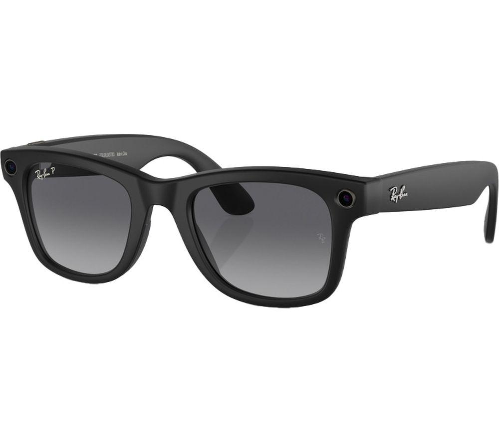 RAY-BAN Meta Wayfarer (Standard) Smart Glasses - Matte Black, Polarised Gradient Graphite