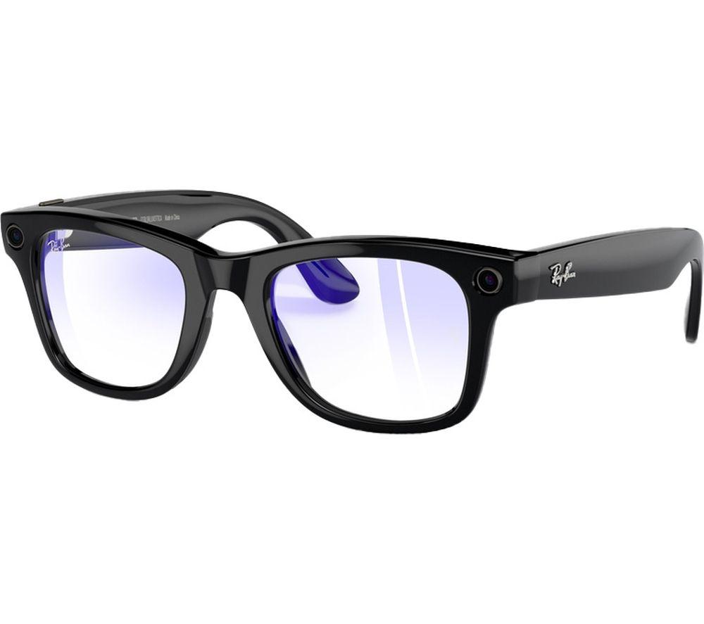 RAY-BAN Meta Wayfarer (Standard) Smart Glasses - Shiny Black, Clear