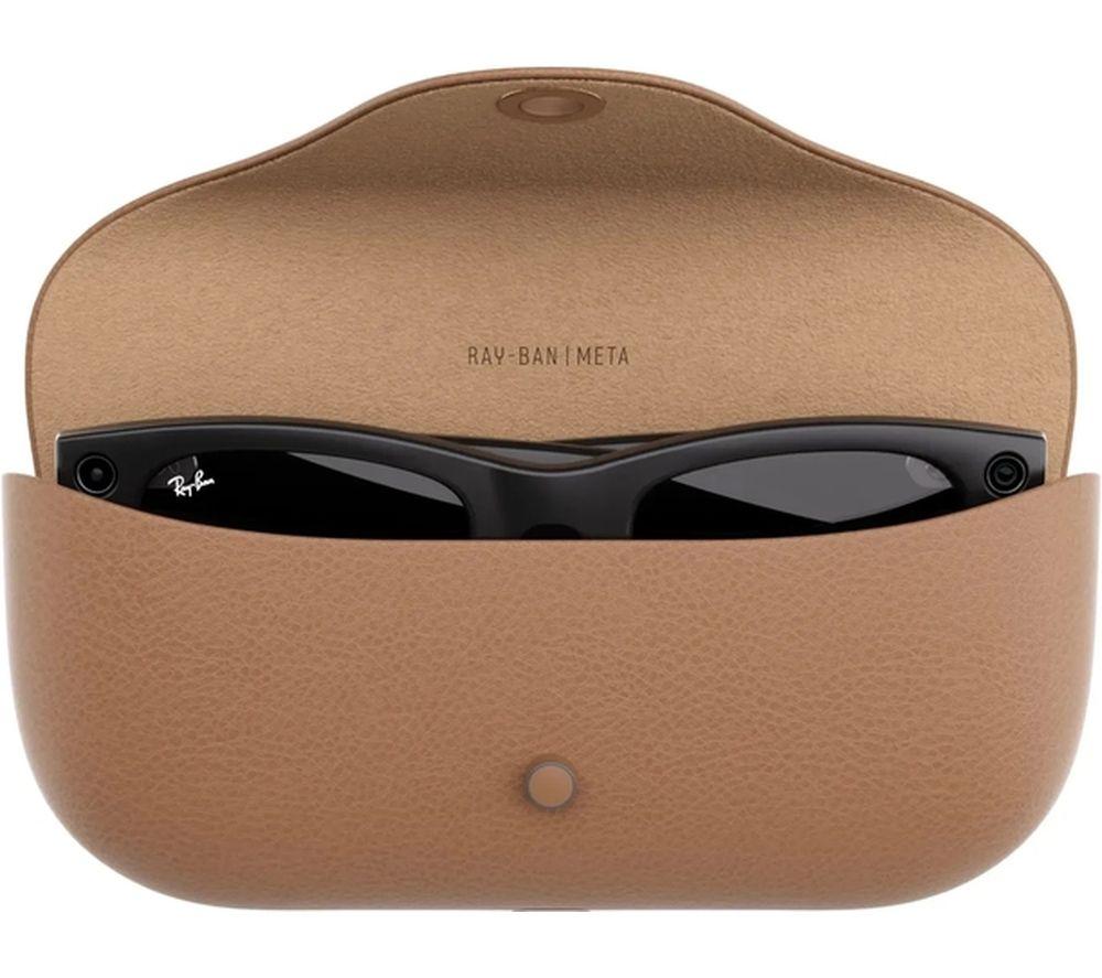 RAY-BAN META Wayfarer Glasses - Shiny Black, G15 Green image number 11 of 11