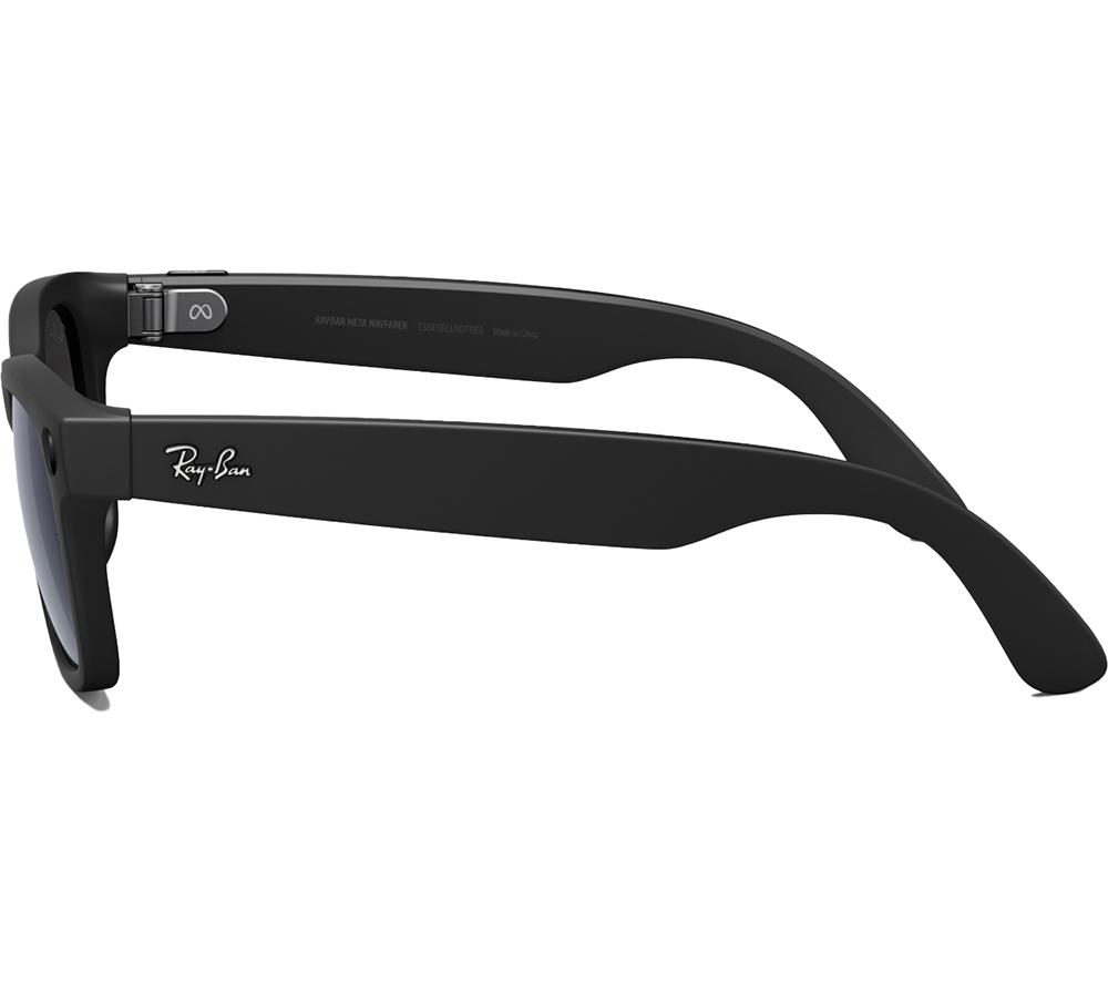 RAY-BAN META Wayfarer Large Glasses - Matte Black, Polarized Gradient Graphite image number 3 of 11