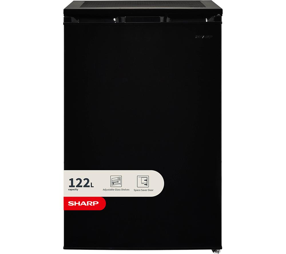 SHARP SJ-UE121M4B-EN Undercounter Fridge - Black, Black