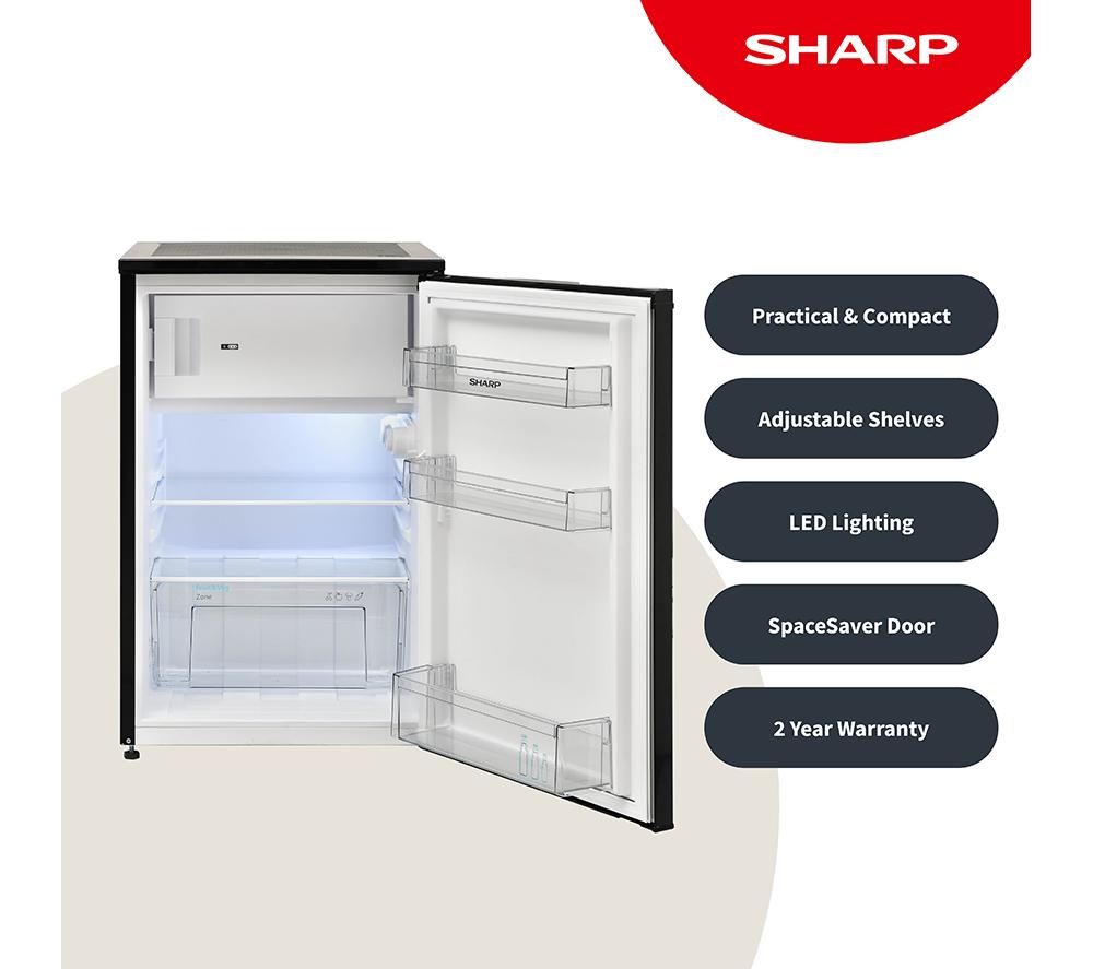SHARP SJ-UE121M4B-EN Undercounter Fridge - Black image number 3 of 7