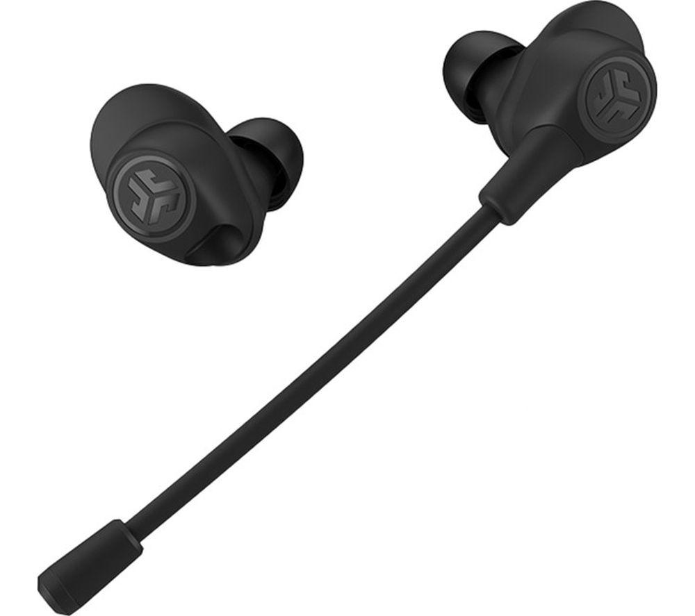 JLab Work Buds True Wireless Earbud Headset, Bluetooth Earphones with Detachable Microphone - 55+ Total Playtime, Office PC Headphones with Multipoint Connect to Computer, Laptop & Mobile