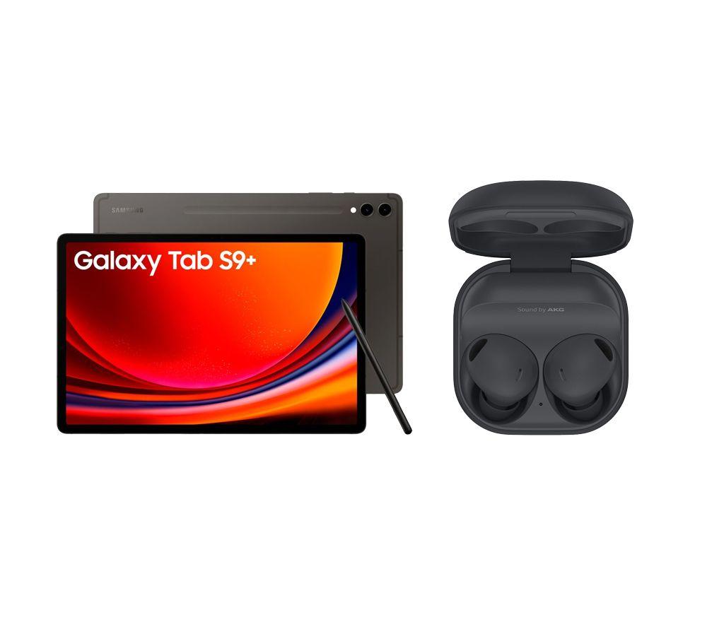 Samsung Galaxy Tab S9+ 12.4 Tablet (512 GB, Graphite) & Galaxy Buds2 Pro Wireless Bluetooth Noise-C
