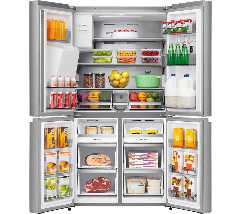 HISENSE PureFlat RQ760N4SASE American-Style Smart Fridge Freezer - Stainless Steel image number 4 of 12