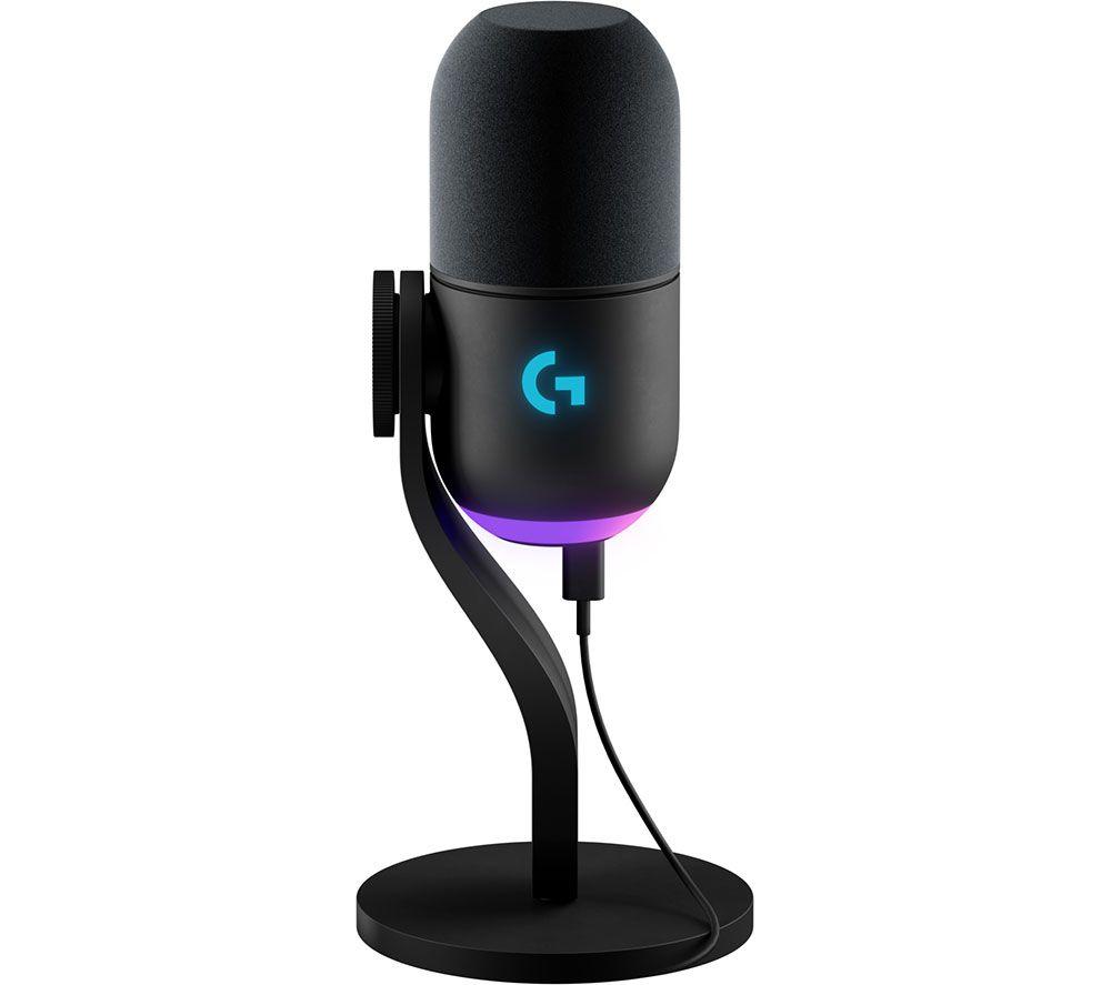 Logitech G G733 Lightspeed Wireless Gaming Headset and Yeti GX Dynamic RGB Gaming Microphone, Lightweight Wireless Headset and Streaming Mic Kit, G HUB control, USB Plug and Play – PC/Mac, Black