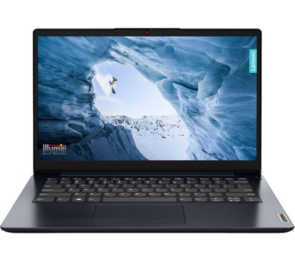 LENOVO IdeaPad 1 14 Refurbished Laptop - IntelCeleron, 128 GB SSD, Blue (Excellent Condition), Blu