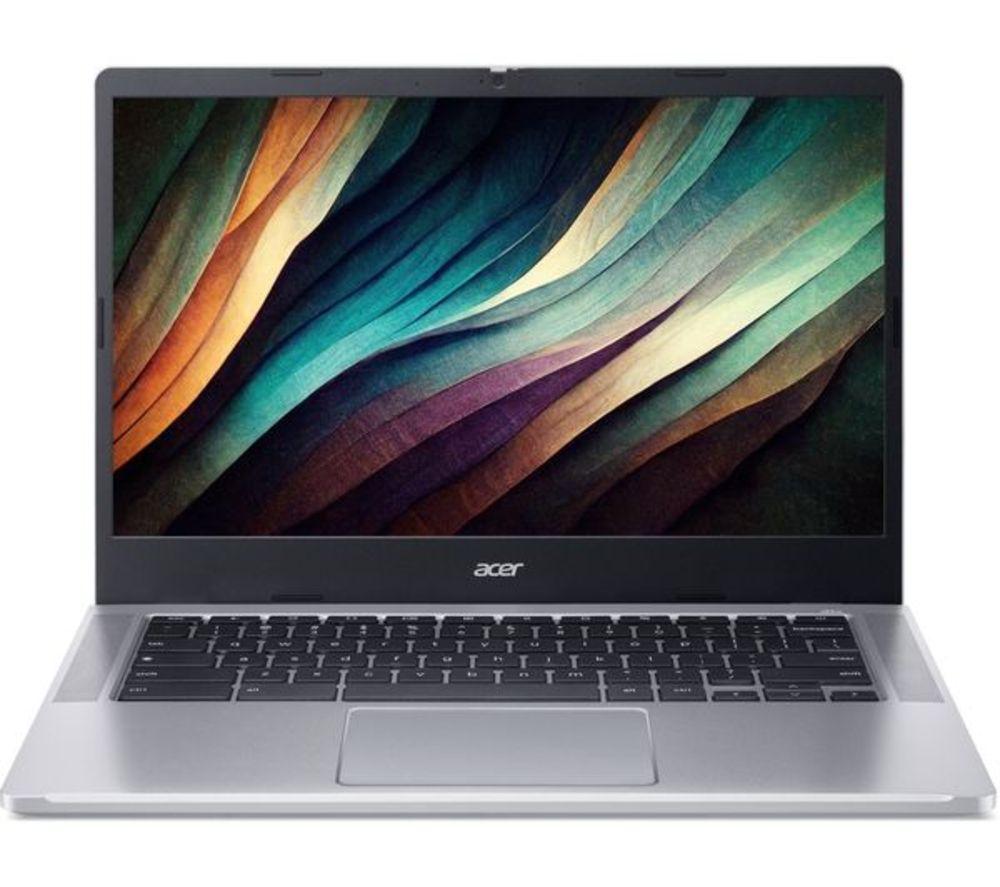 Image of ACER 314 14" Refurbished Chromebook - Intel® Coreª i3, 128 GB eMMC, Silver (Excellent Condition), Silver/Grey