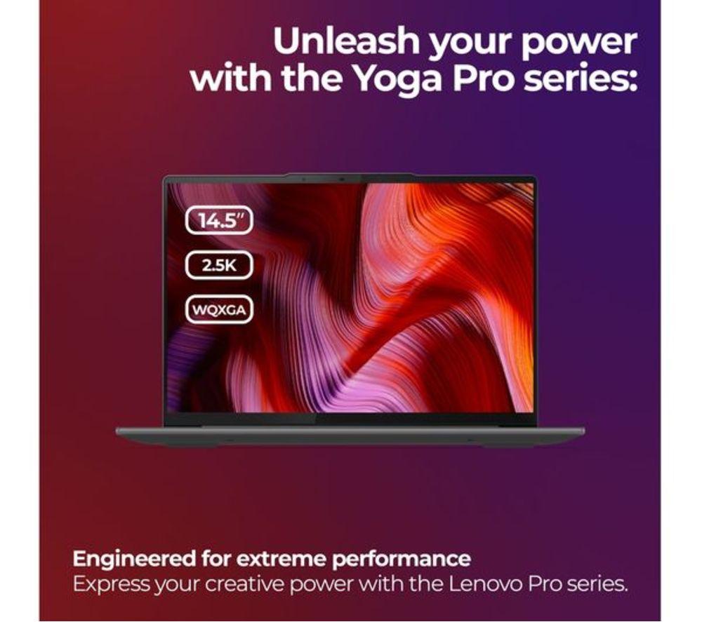 LENOVO Yoga Pro 7 14.5" Refurbished Laptop - Intel&reg; Core&trade; i7, 512 GB SSD, Storm Grey (Very Good Condition) image number 2 of 6