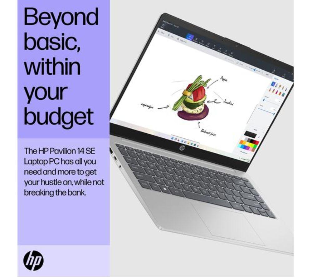 HP Pavilion SE 14" Refurbished Laptop - Intel&reg; Core&trade; i3, 256 GB SSD, Silver (Very Good Condition) image number 16 of 21