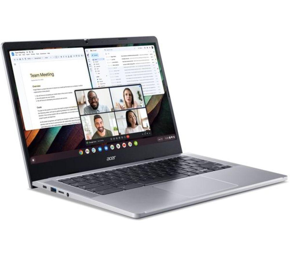ACER 314 14" Refurbished Chromebook - Intel&reg; Core&trade; i3, 128 GB eMMC, Silver (Very Good Condition) image number 2 of 10