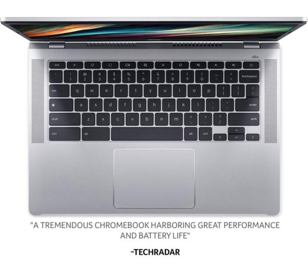 ACER 314 14" Refurbished Chromebook - Intel&reg; Core&trade; i3, 128 GB eMMC, Silver (Very Good Condition) image number 3 of 10
