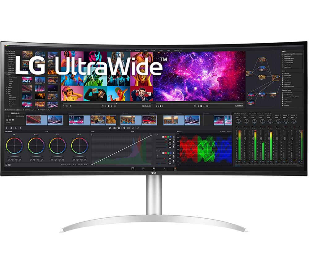 LG UltraWide 40WP95CP-W.AEK 4K Ultra HD 39.7 Curved Nano IPS LCD Monitor - Black, White