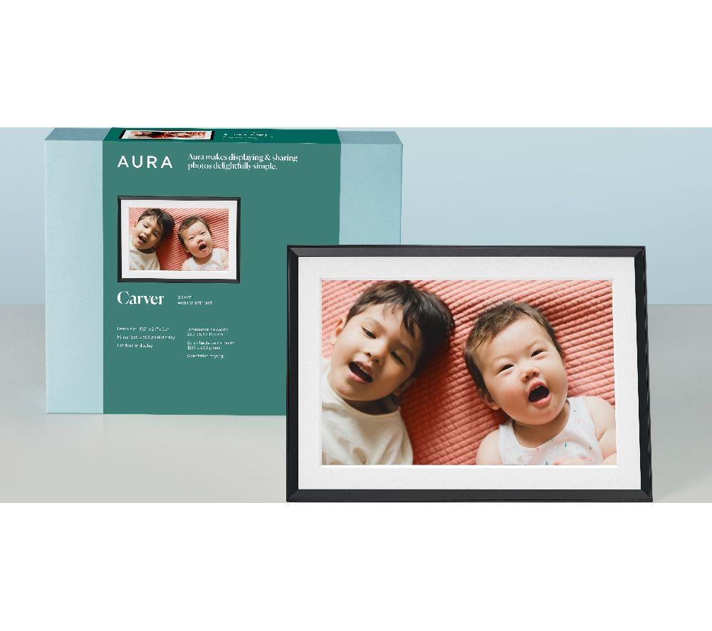 AURA Carver Mat 10.1" WiFi Digital Photo Frame - Black image number 6 of 8
