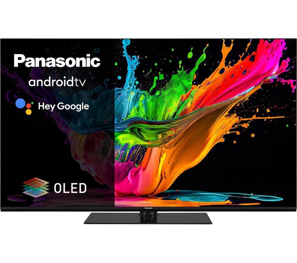 48 PANASONIC TX-48MZ800B  Smart 4K Ultra HD OLED TV with Google Assistant - Black, Black