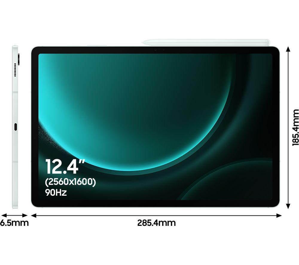SAMSUNG Galaxy Tab S9 FE+ 12.4" Tablet - 128 GB, Mint image number 1