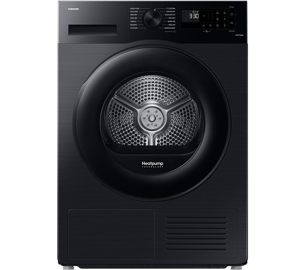 SAMSUNG Series 5 OptimalDry DV90CGC0A0ABEU 9 kg Heat Pump Tumble Dryer - Black, Black