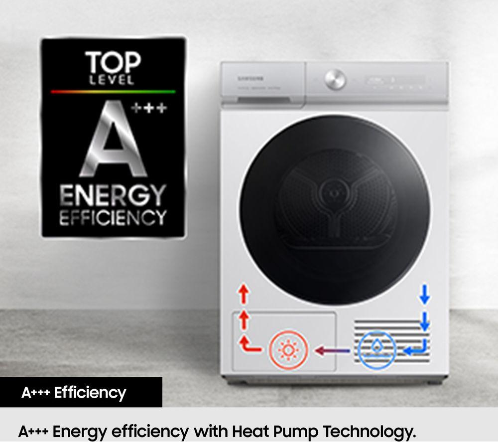 SAMSUNG Series 5 AI Energy DV90CGC0A0AEEU 9 kg Heat Pump Tumble Dryer - White image number 3 of 9