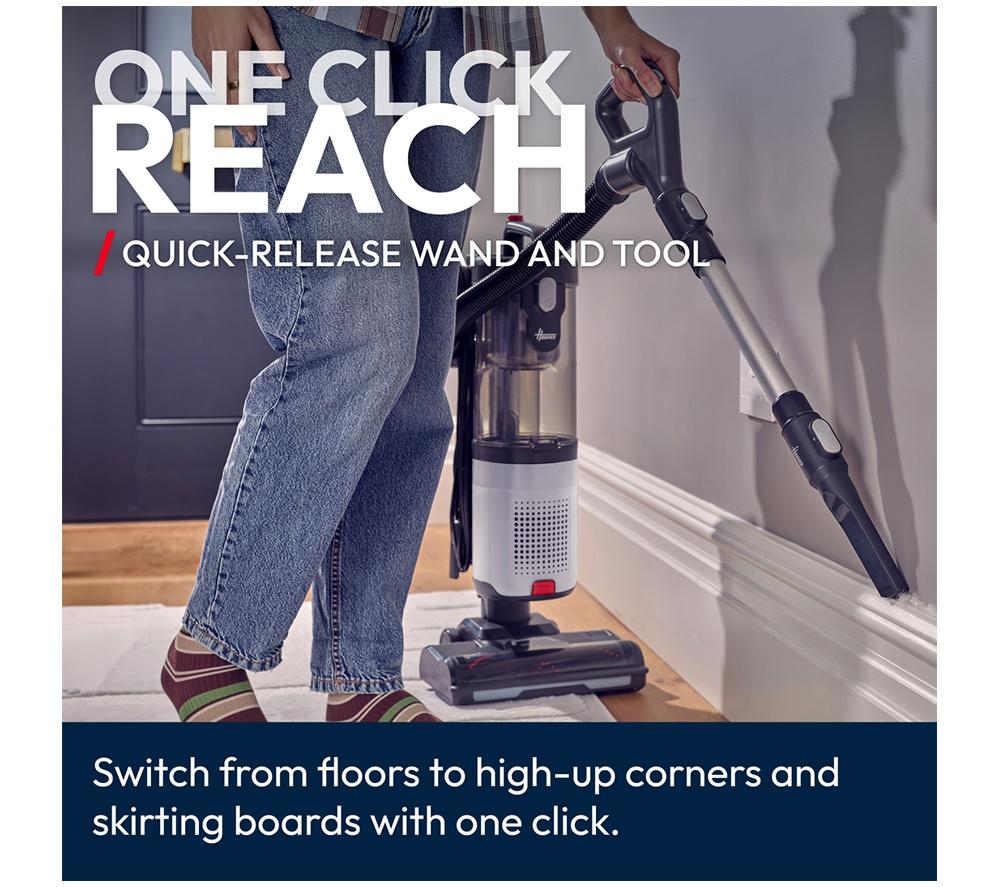 HOOVER HL4 Push&Lift HL410HM Upright Bagless Vacuum Cleaner - Grey, Red & Titanium image number 4 of 16