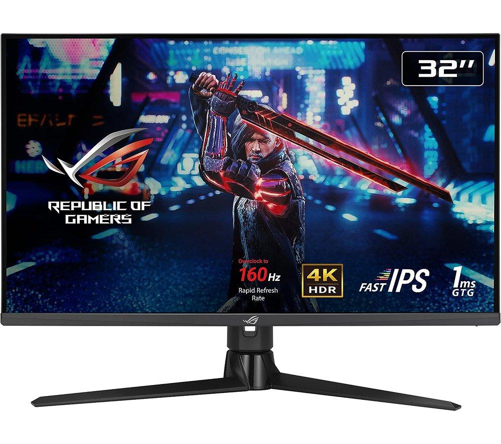 ASUS ROG Strix XG32UQ 4K Ultra HD 32 IPS LCD Gaming Monitor - Black, Black
