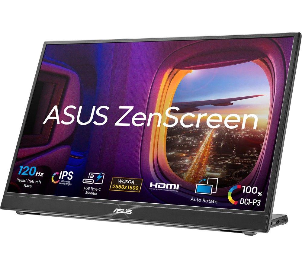 ASUS ZenScreen MB16QHG Quad HD 16 IPS LED Portable Monitor - Black, Black