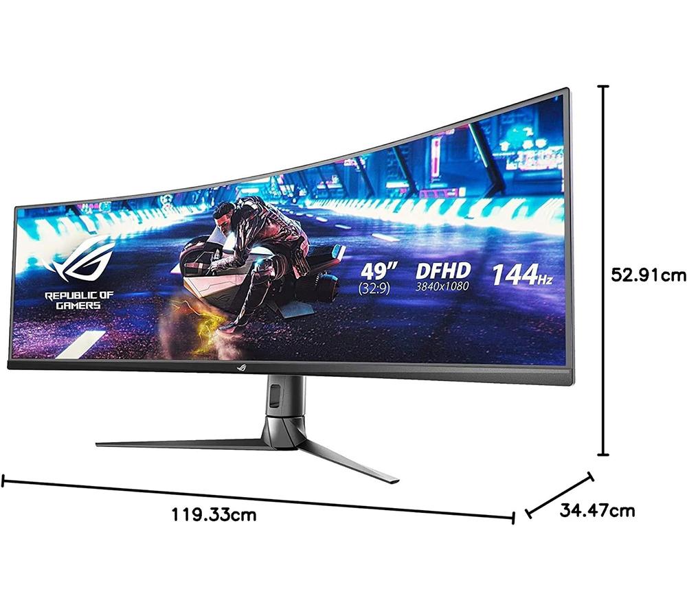 ASUS XG49VQ Full HD 49" Curved VA LCD Gaming Monitor - Black image number 6 of 9