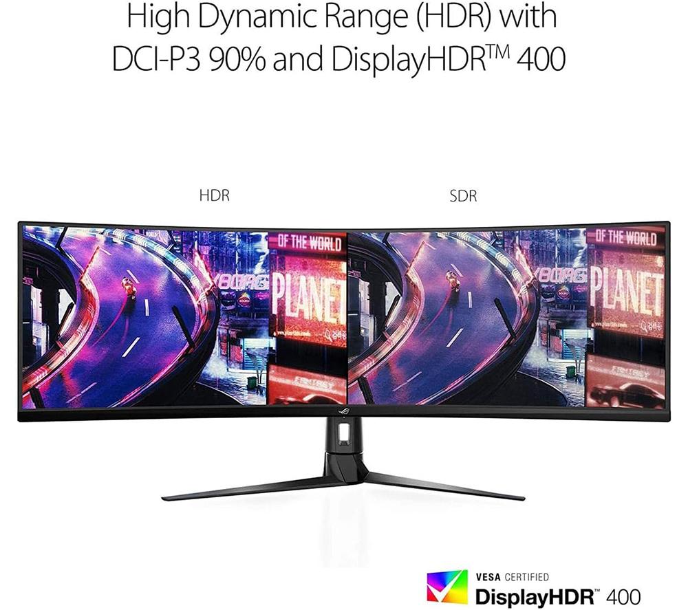 ASUS XG49VQ Full HD 49" Curved VA LCD Gaming Monitor - Black image number 7 of 9