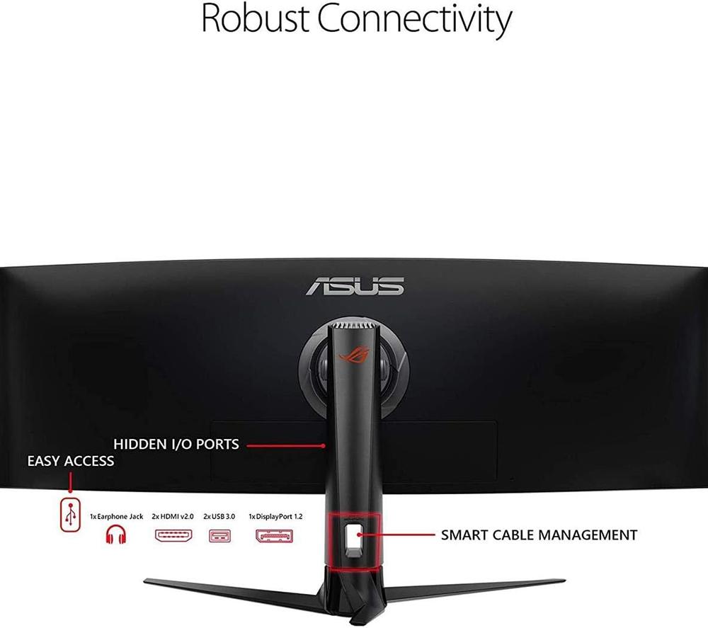ASUS XG49VQ Full HD 49" Curved VA LCD Gaming Monitor - Black image number 8 of 9