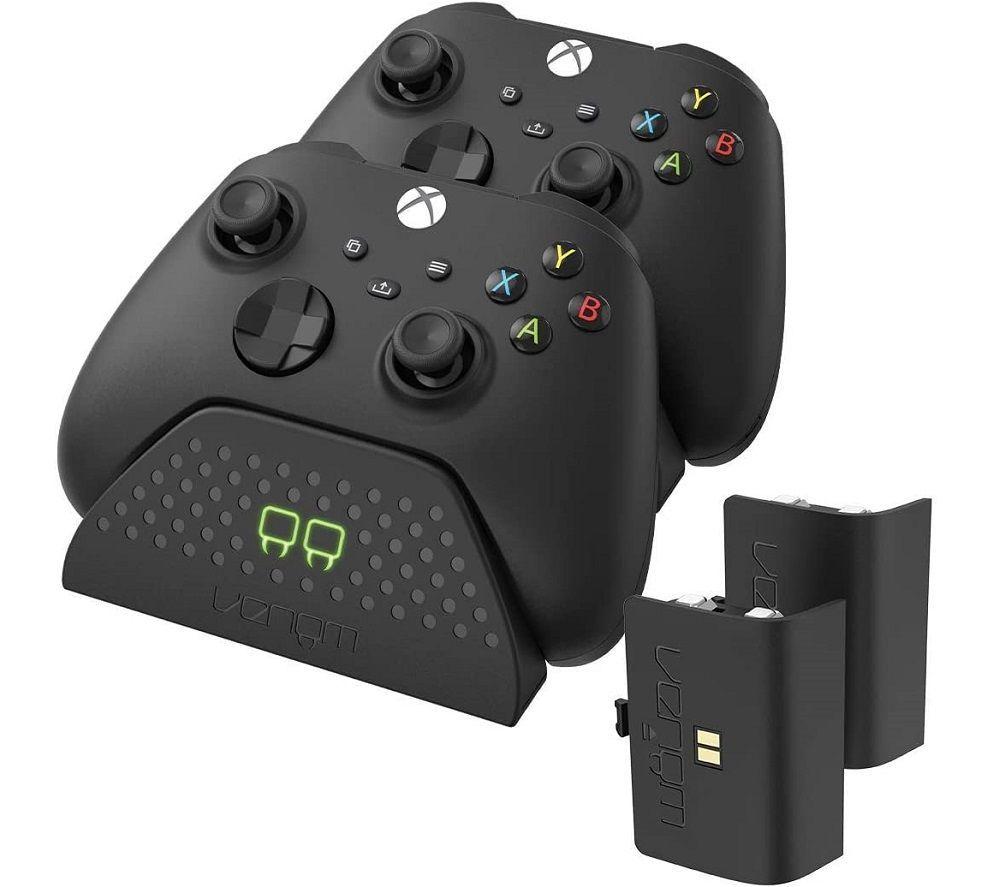 XBOX Wireless Controller (Blue) & VS2881 Xbox Series X/S & Xbox One Twin Docking Station (Black) Bundle image number 5 of 7