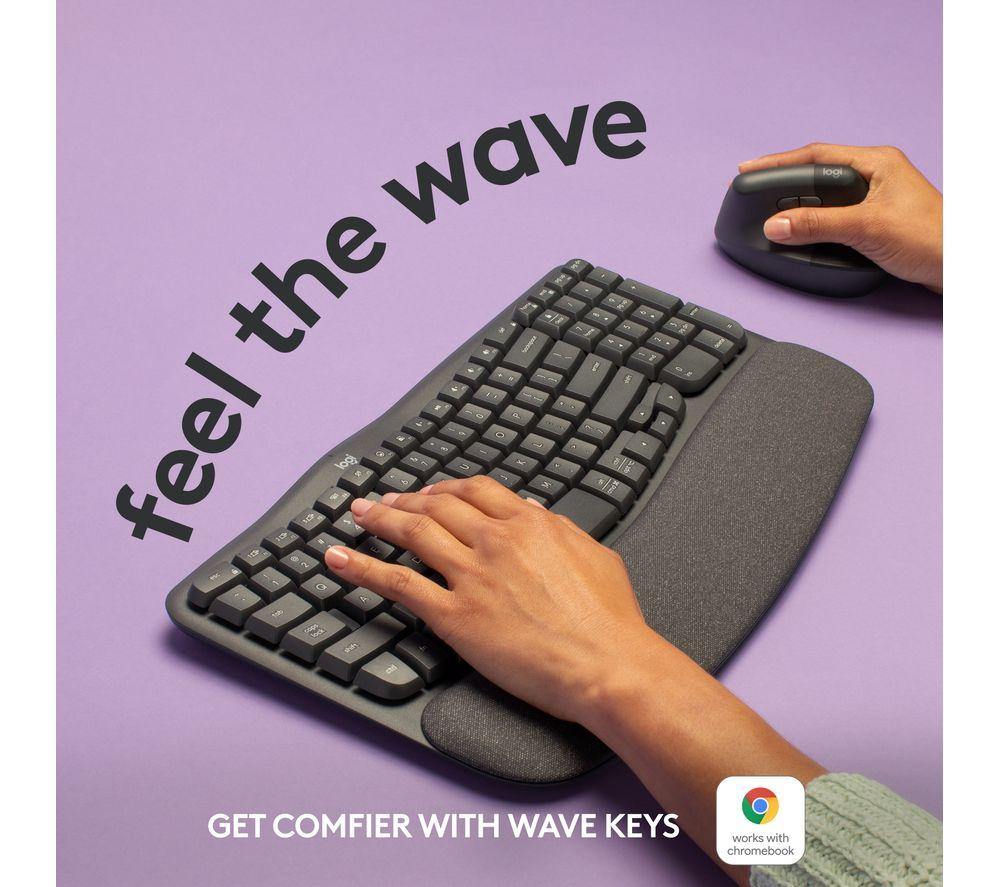 LOGITECH Wave Keys Wireless Keyboard &ndash; Graphite image number 2 of 10