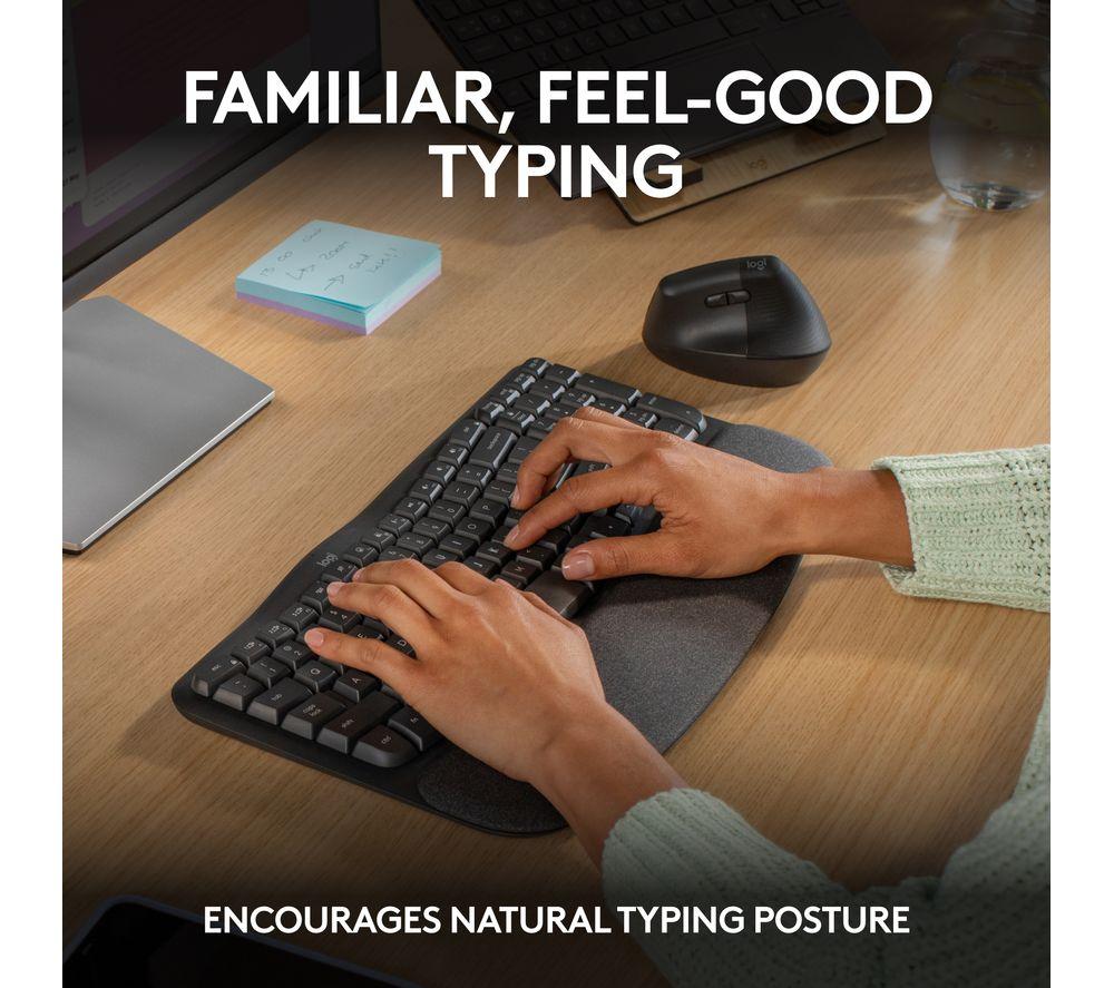LOGITECH Wave Keys Wireless Keyboard &ndash; Graphite image number 3 of 10