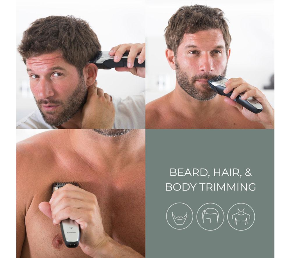PANASONIC ER-GB80-H511 Wet & Dry Beard & Hair Trimmer - Black & Silver image number 3 of 6