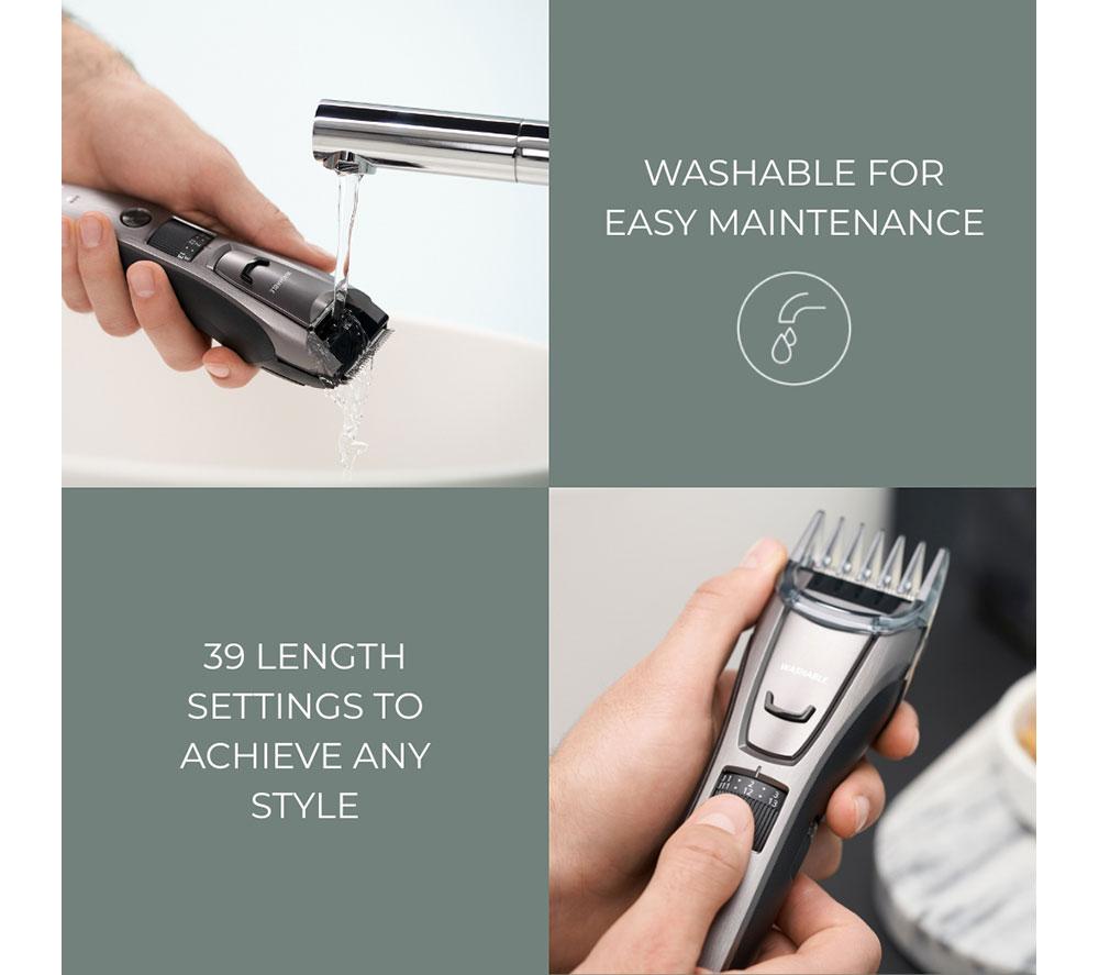PANASONIC ER-GB80-H511 Wet & Dry Beard & Hair Trimmer - Black & Silver image number 4 of 6