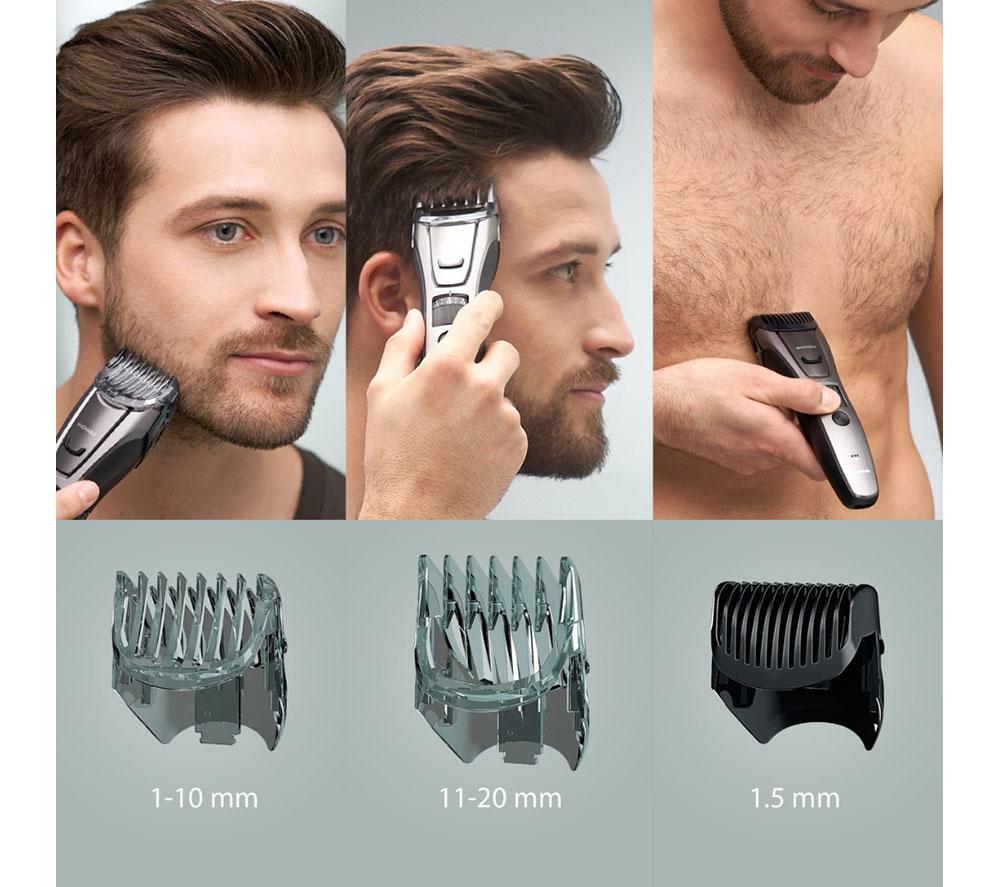 PANASONIC ER-GB80-H511 Wet & Dry Beard & Hair Trimmer - Black & Silver image number 6 of 6