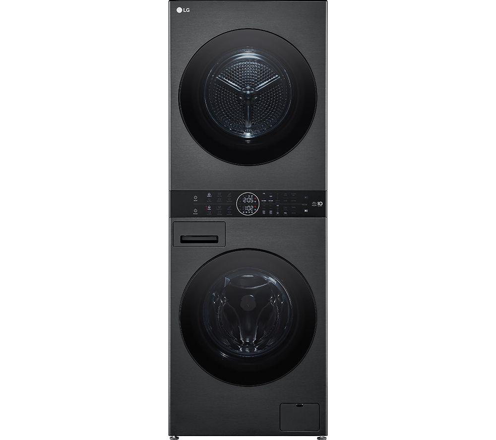 LG WashTower WT1210BBTN1 WiFi-enabled 12 kg Washer Dryer - Black, Black