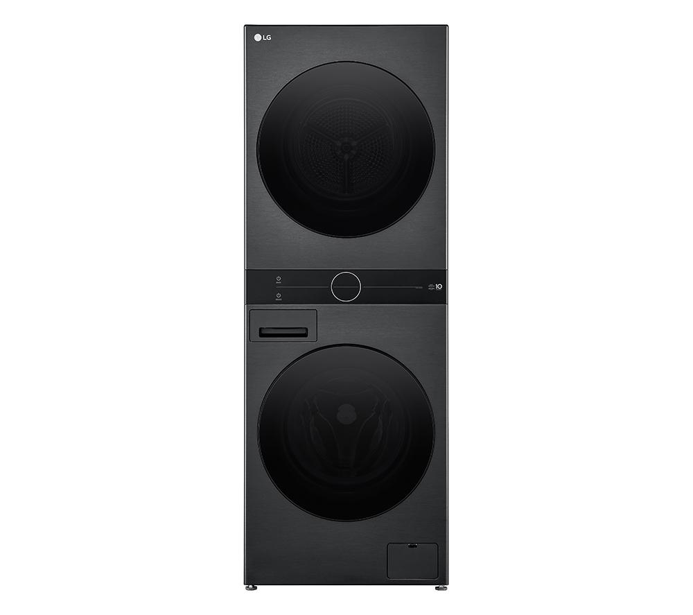 LG WashTower WT1210BBTN1 WiFi-enabled 12 kg Washer Dryer - Black, Black