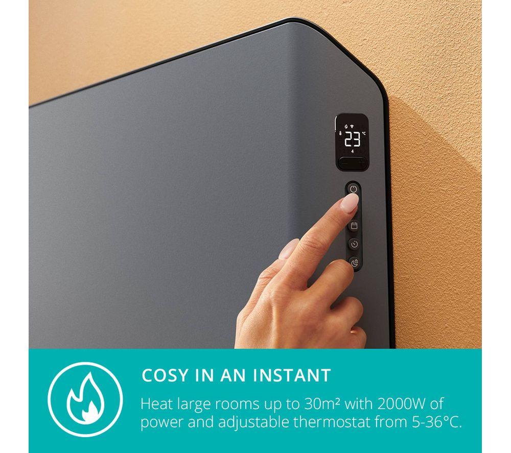 DUUX Edge 2000 DXCH24UK Smart Convector Heater - Grey image number 2 of 8