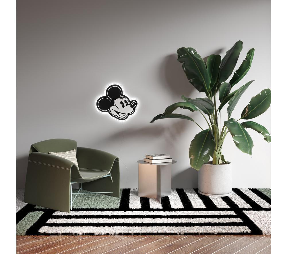 YELLOWPOP Disney Mickey Mouse Side Face LED Wall Lamp - Black & Grey image number 2 of 6