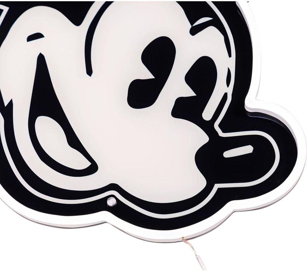 YELLOWPOP Disney Mickey Mouse Side Face LED Wall Lamp - Black & Grey image number 3 of 6