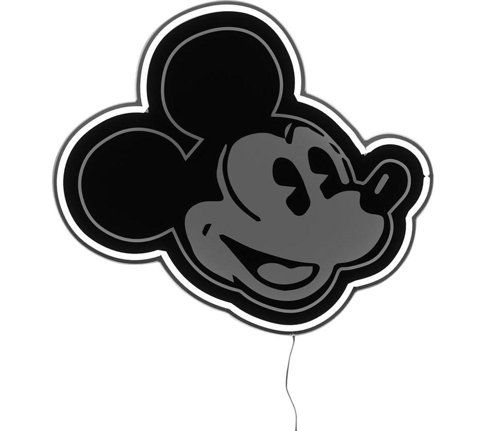 YELLOWPOP Disney Mickey Mouse Side Face LED Wall Lamp - Black & Grey image number 4 of 6