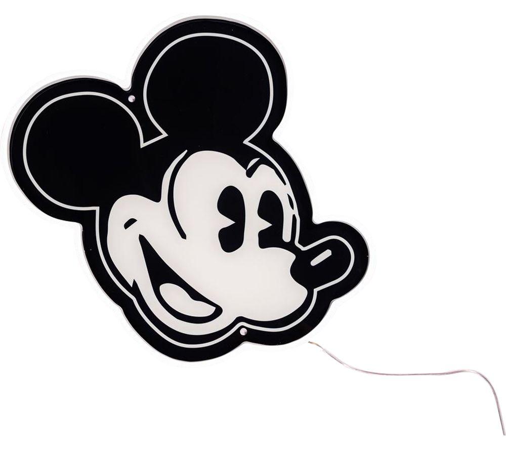 YELLOWPOP Disney Mickey Mouse Side Face LED Wall Lamp - Black & Grey image number 5 of 6