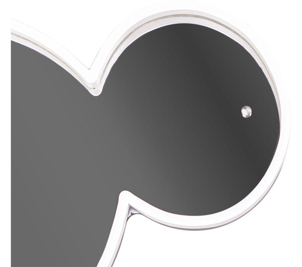 YELLOWPOP Disney Mickey Mouse LED Wall Lamp Mirror - White & Silver image number 2 of 4