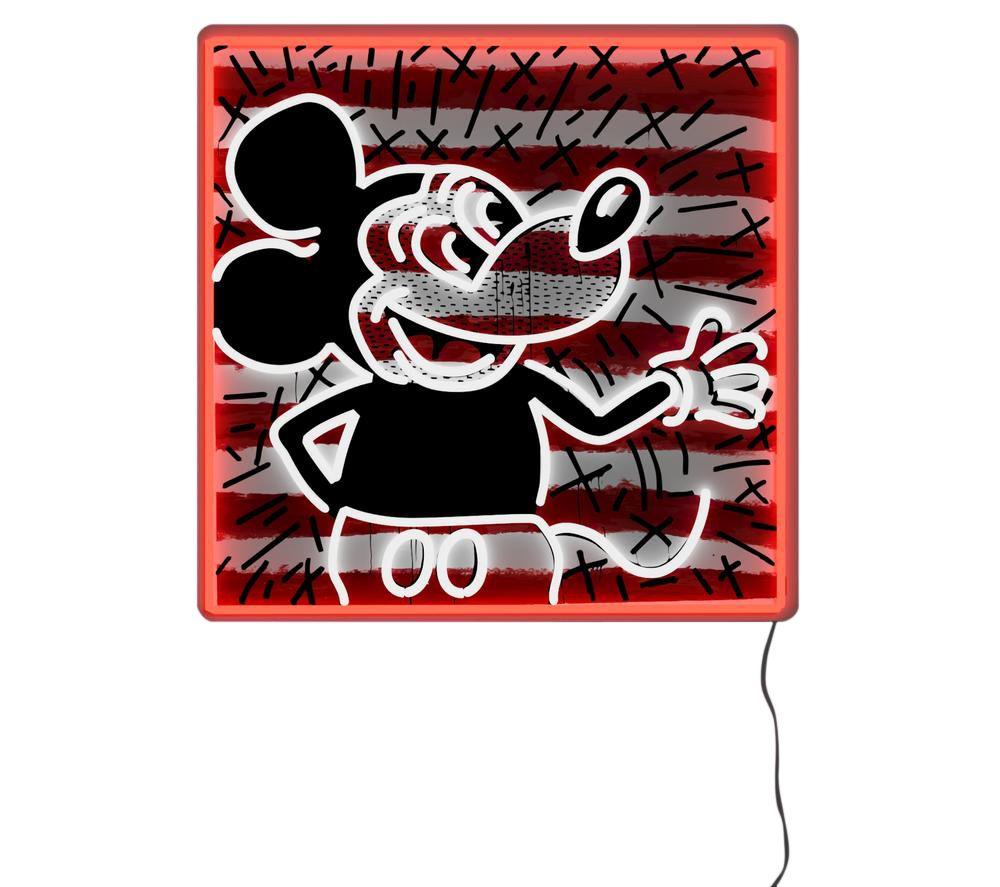 YELLOWPOP Disney x Keith Haring Mickey Mouse LED Wall Lamp - Red, White & Black image number 5 of 5